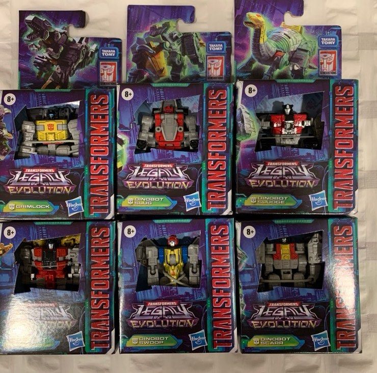 Transformers Dinobots Legacy Evolution complete set of 6 Grimlock Slug Sludge Scarr Swoop Snarl Volcanicus (Category: Toy Figures) located in Singapore. Submitted by seansh (Listing ID 1340839219, Image 1). Description: Selling brand new MISB unopened Transformers Dinobots Legacy Evolution complete set of 6 figures to form Volcanicus: Grimlock, Slug, Sludge, Scarr, Swoop, Snarl. Fixed price. Will not break up set. Thanks .