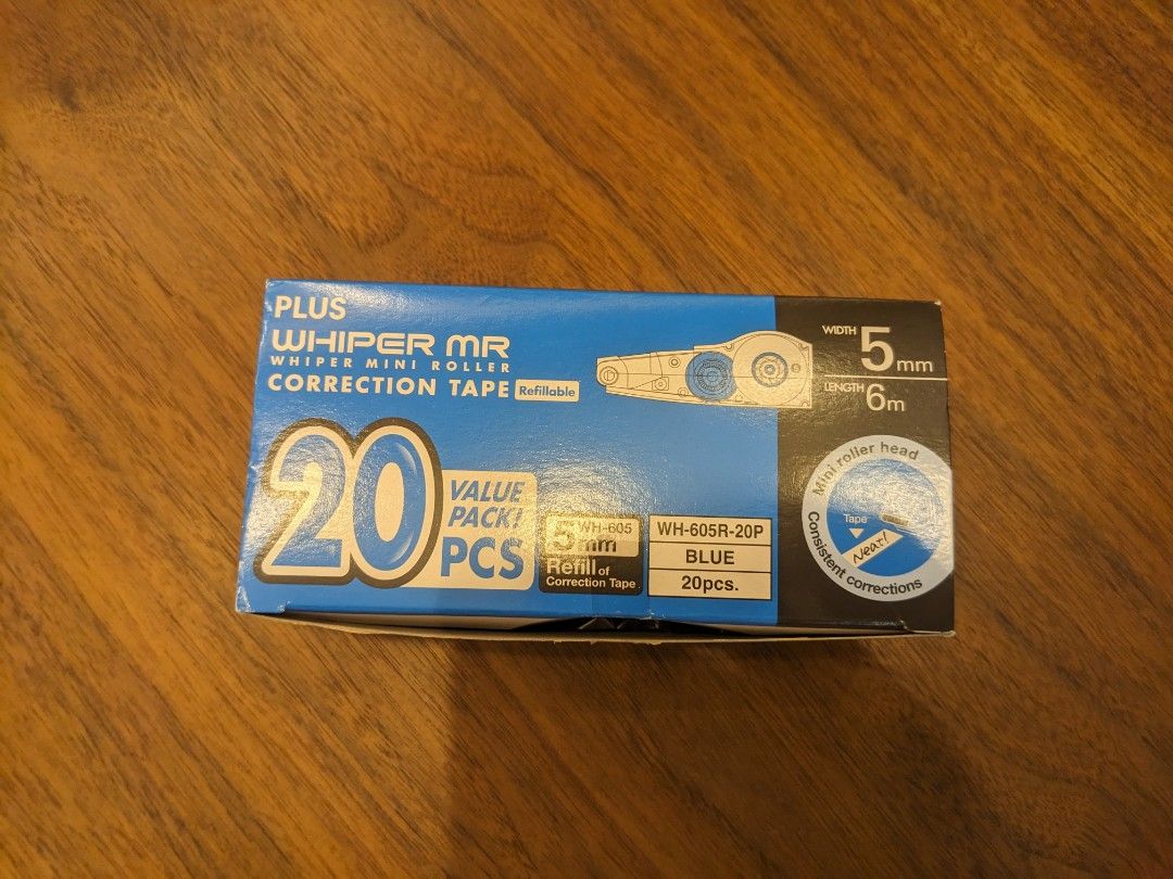 Plus Whipper Mr correction tape REFILLS (Category: Stationery & School Supplies) located in Singapore. Submitted by aaronpdrums (Listing ID 1284683540, Image 1). Description: contains 13 refills.