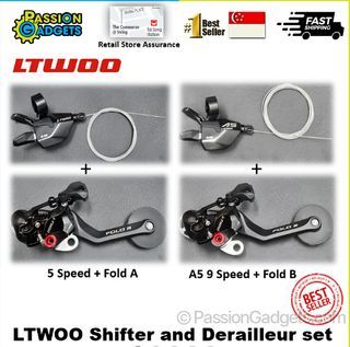 LTWOO Shifter and Derailleur 9 speed Fold A & Fold B for Brompton Pikes 3Sixty Aceoffix Trifold