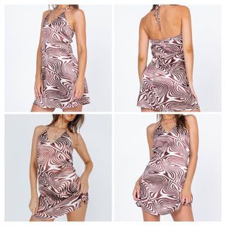 BNWT Princess Polly Khari Mini Dress Brown