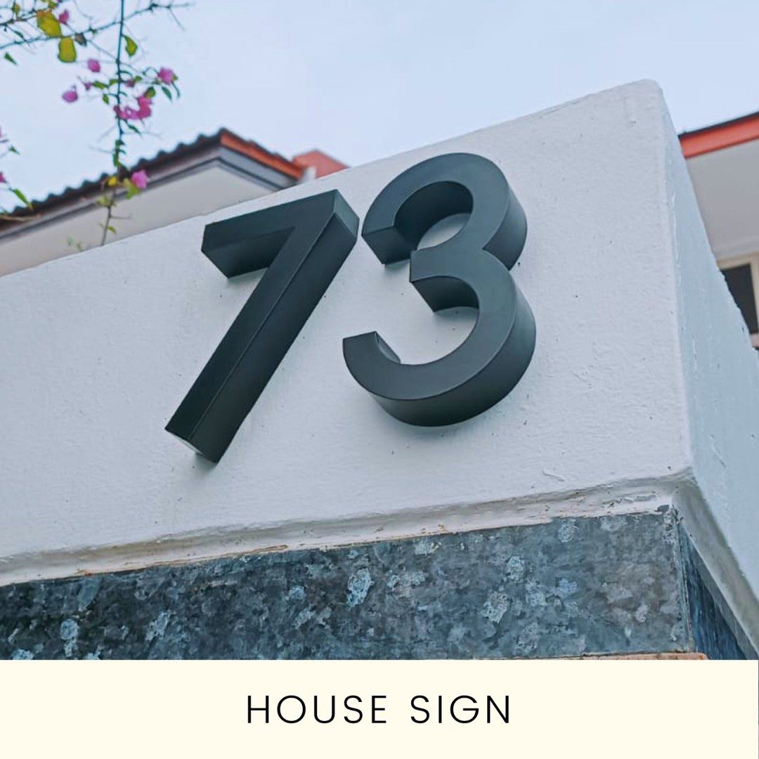 House Signage (Category: Other Home Decor) located in Singapore. Submitted by hardwareproduct (Listing ID 1294154539, Image 5). Description: Signage #House #Shop # Studio #Workshop Customisation Chat 💬 to find out more .