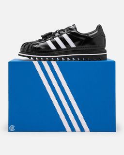 Adidas x Clot Superstar shoes Black leather