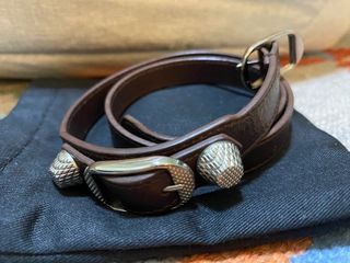 <🔥 CNYSALE> BALENCIAGA Triple Twirl Leather Bracelet (Chocolate)