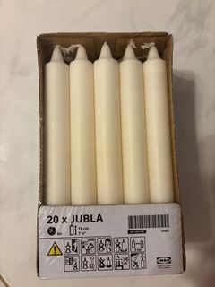 IKEA Jubla unscented 20 white candles