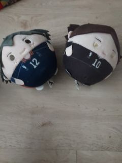 Official Haikyuu fuwakororin Suna rinatrou and Tadashi  Yamaguchu Fuwakororin Keychain Plushi