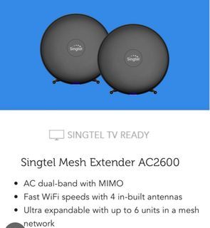 1x Singtel wifi mesh extender version 2 AC2600