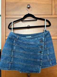 Denim hip skirt