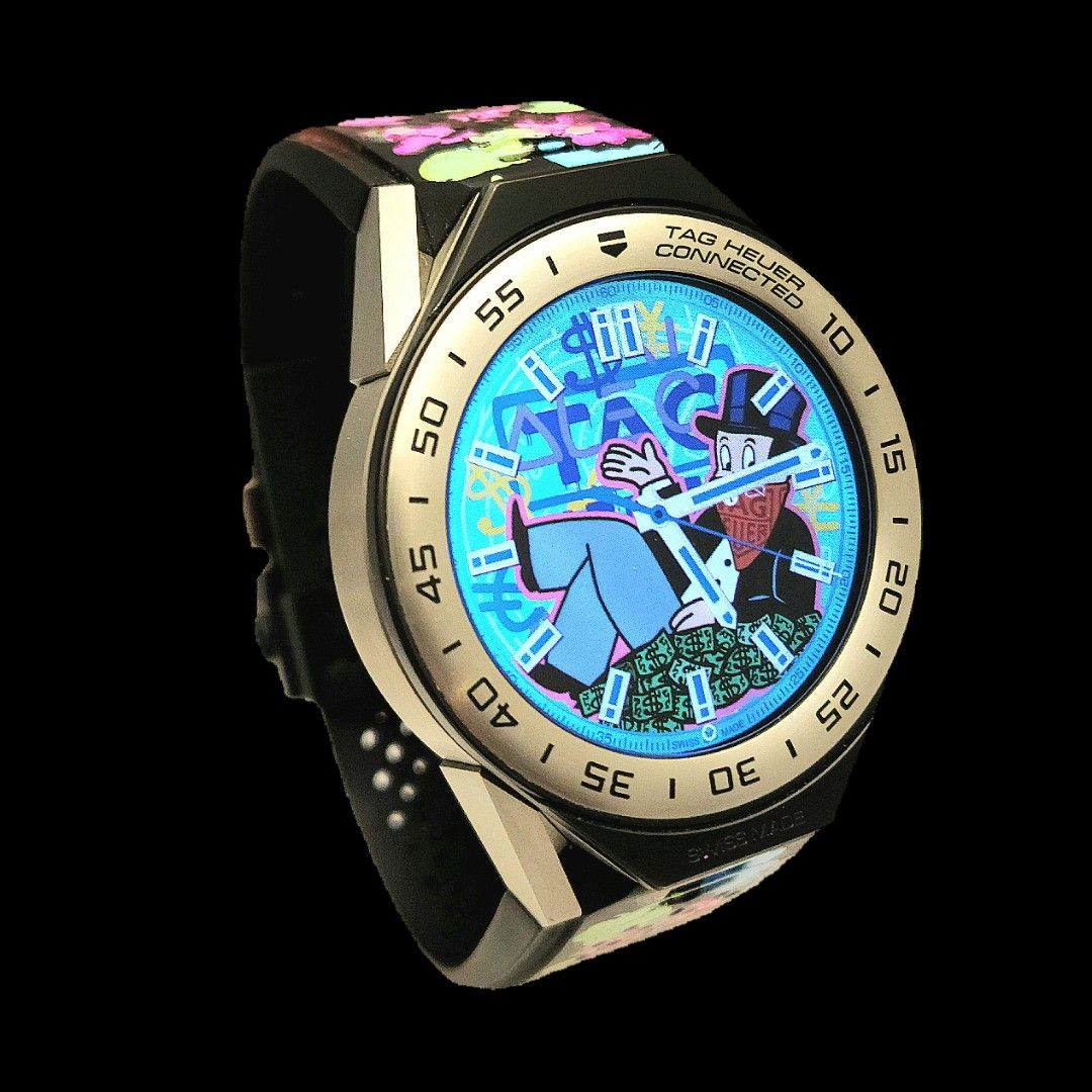 Tag Heuer 02T Tourbillon Chronograph & Connected Modular 45 Smartwatch Dual Kit Alec Monopoly Special Edition (Set of 02 Watches) (Category: Watches) located in Singapore. Submitted by luxemontresg (Listing ID 1301154937, Image 7). Description: We have for sale a TAG Heuer 02T Carrera Tourbillion Chronograph Timepiece and Connected 2 Modular 45 Smartwatch Dual Kit Reference: SBF8A8001.11EB009 This is a One of a Kind Rare Alec Monopoly Limited Edi