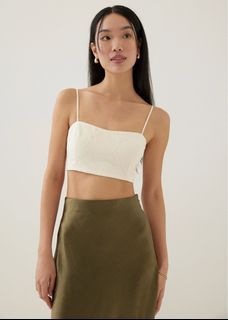 Love Bonito Cassia Organza Crop Camisole Top