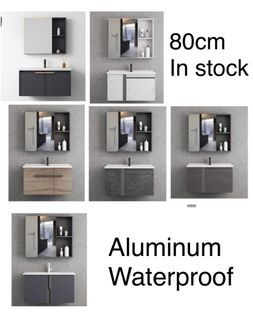 SG Stocks 80cm # large size #Toilet Vanity Set # Waterproof Aluminium Cabinet/bathroom cabinet/toilet wash basin