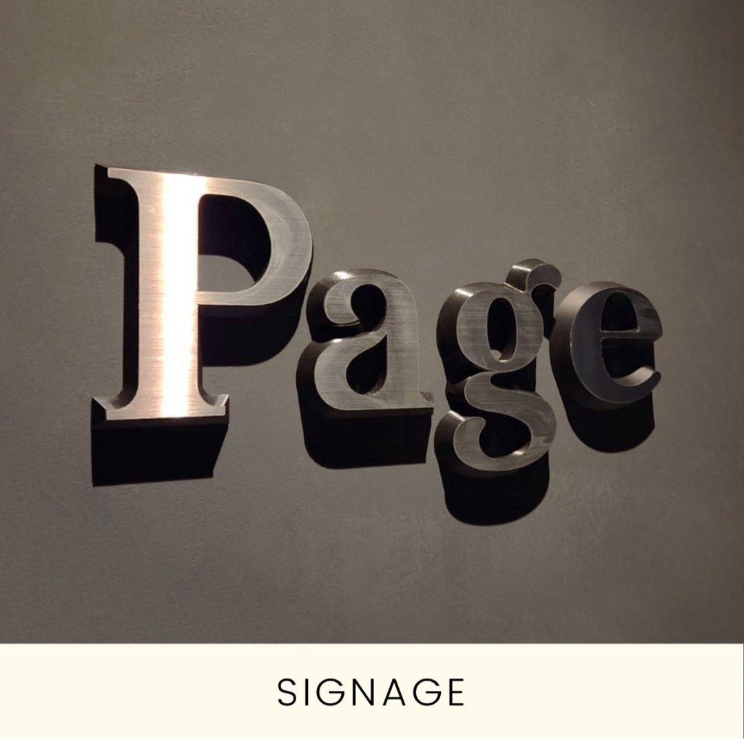 Logo Signage Design (Category: Wall Decor) located in Singapore. Submitted by hardwareproduct (Listing ID 1309158806, Image 2). Description: Build to Order As per your design and specifications Chat 💬 to find out more #3D # Lightbox # Acrylic # CNC # Wood # Stainless Steel # Metal # Box up # Banner # Poster # Sticker # Mural .