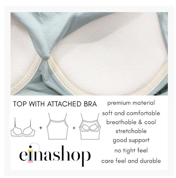 Einashop x Vesta Bra Padded Dress Bra Dress Padded Dress AG1270 (Category: Dresses) located in Singapore. Submitted by adorablegifts (Listing ID 1309781691, Image 3). Description: Product Description Suitable as a bra replacement. Home and sleep wear. Convenient and comfortable. Comes in 3 sizes. M / L / XL Comes in BLACK/ GREEN / SAND Refer to the provided size guide for the sizing. All measurement is based on lay flat dimensions in cm unless ot