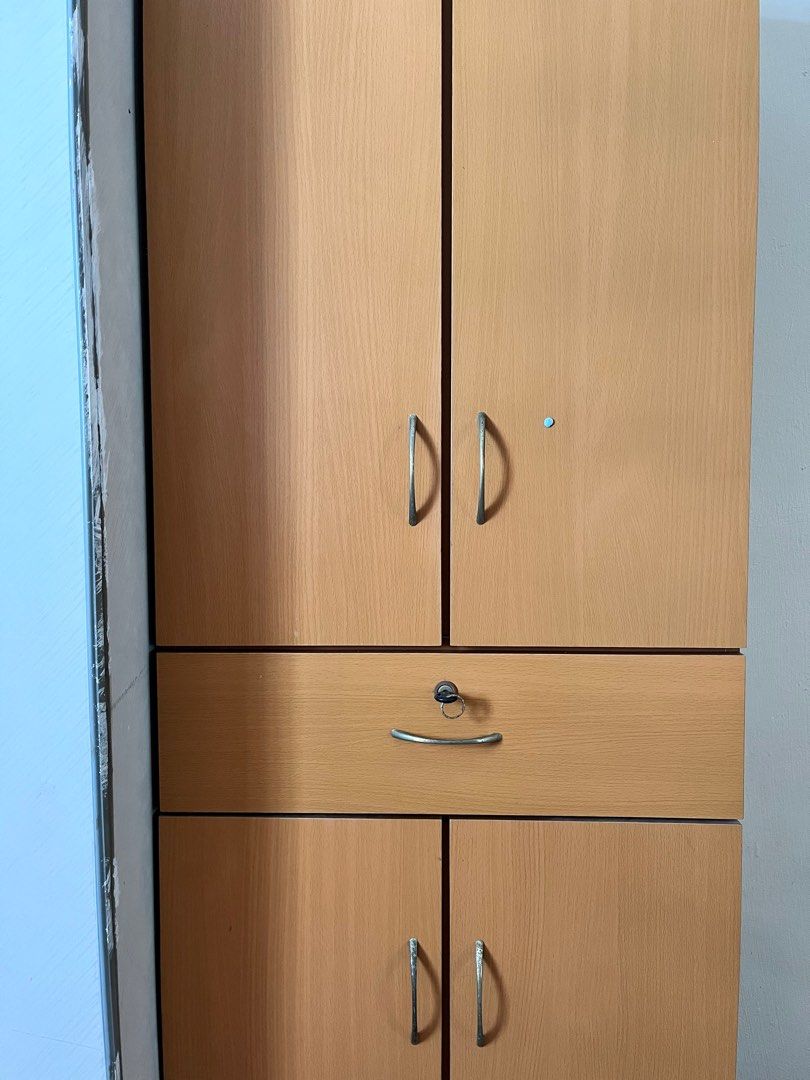 Brown Wardrobe (Category: Shelves, Cabinets & Racks) located in Singapore. Submitted by bleesn (Listing ID 1310872815, Image 1). Description: Please arrange for self delivery Minor defects: - slight rust on handle -lock not in use anymore .