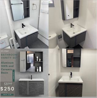  SG /Stocks 60cm Aluminium Waterproof Basin Vanity Set/bathroom cabinet/toilet wash basin cabinet mirror DF-C1560