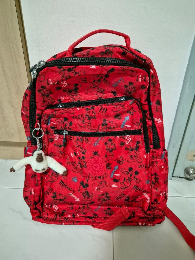 Limited edition Mickey Kipling Backpack (Category: Backpacks) located in Singapore. Submitted by gorilla15 (Listing ID 1307718145, Image 3). Description: fit 15". brand new but without tag. there's a pocket for laptop..
