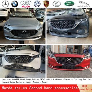 Mazda series Mazda3 Mazda6 CX-3 CX-4 CX-5 CX-7 BUMPER Head lamp Grille FRONT GRILL Radiator Electric Cooling Fan for impact beam Radiator upper Suppo