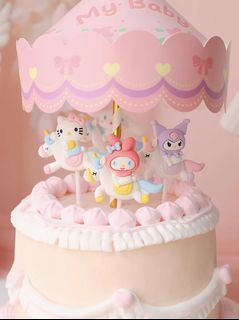 Cake Topper Set - Melody Kuromi Carousell set
