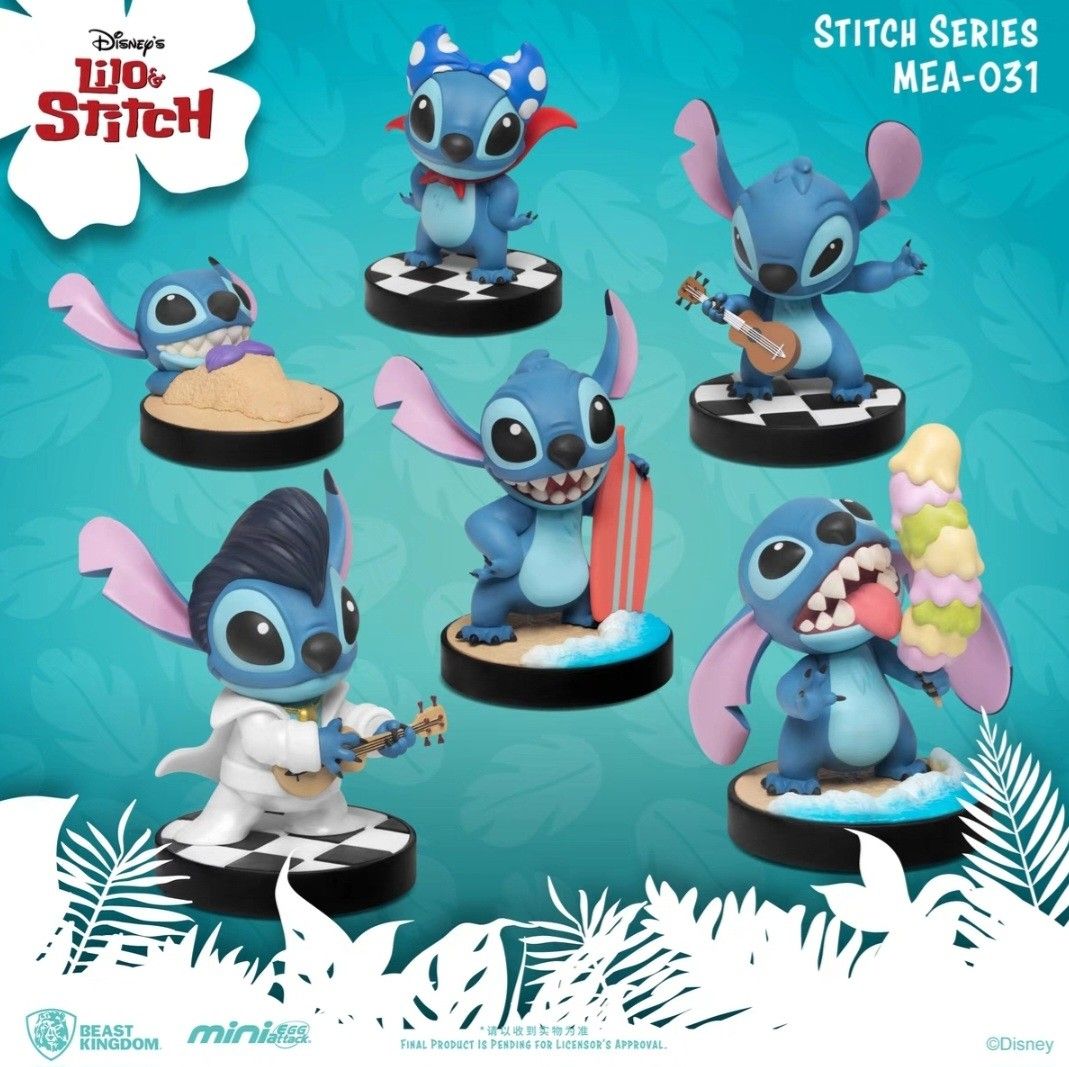 CPCM Beast Kingdom MEA-031 Lilo & Stitch Series Mini Egg Attack Figurine Display Figure (Category: Designer & Blind Box Toys) located in Singapore. Submitted by dorkish (Listing ID 1319430589, Image 1). Description: Already unbox to check the figure but wrapper is still intact. Selling @ $20 each Available Designs 1) Guitarist Stitch 2) Glutton Stitch 3) Superhero Stitch Seller's note: Minor paint issues or imperfections are not considered defect