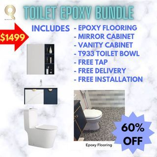 🔥HOT BUNDLE🔥 TOILET Floor Epoxy / Basin Cabinet / Toilet Bowl