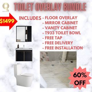 🔥HOT BUNDLE🔥 TOILET Floor Overlay / Basin Cabinet / Toilet Bowl