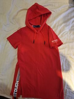 Tough Jeansmith Red Hoodie Dress Hooded Brand New Unworn Winter Spring Fall Wear Thick T Shirt Tee Material