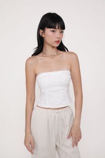 The Tinsel Rack Shanice Eyelet Tube Padded Top