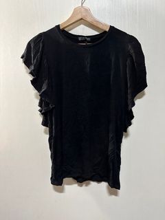 bnwt cotton on ruffle sleeve shirt