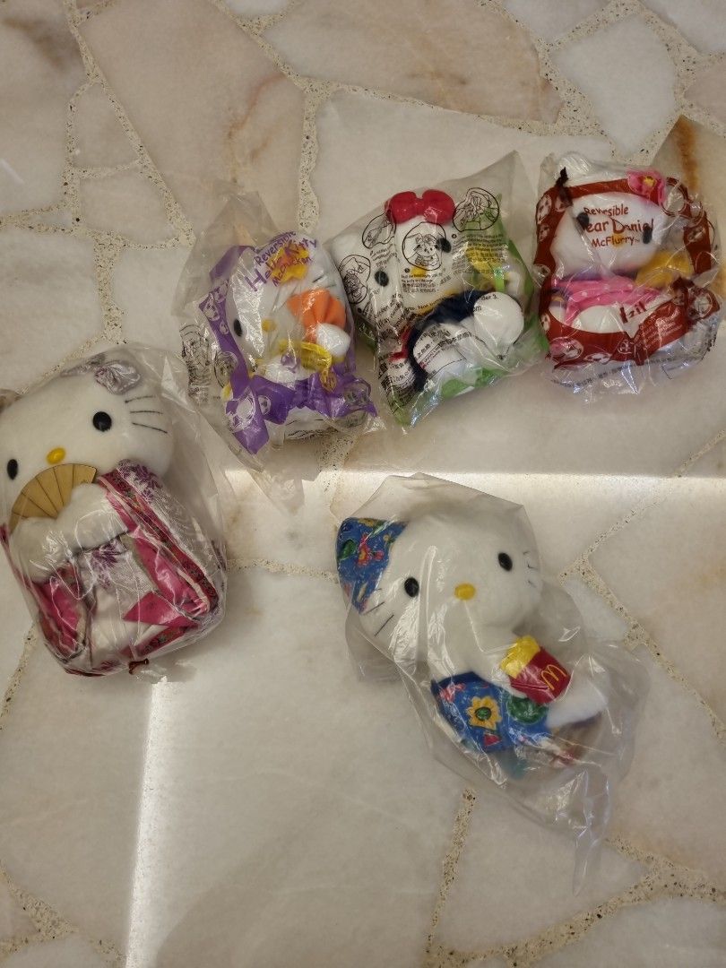 Hello Kitty mcdonalds brand new vintage collectible dolls (Category: Vintage Collectibles) located in Singapore. Submitted by myst (Listing ID 1327598606, Image 9). Description: hello kitty plushies $15 each, cheaper with multiple purchase space millennium china king and queen Chinese wedding Malay wedding Korean wedding romantic wedding Japanese wedding kimono hello kitty reversible hello kitty big Mac, mcchicken, dear Daniel mcflurry beach dear