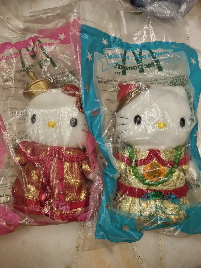 Hello Kitty mcdonalds brand new vintage collectible dolls (Category: Vintage Collectibles) located in Singapore. Submitted by myst (Listing ID 1327598606, Image 3). Description: hello kitty plushies $15 each, cheaper with multiple purchase space millennium china king and queen Chinese wedding Malay wedding Korean wedding romantic wedding Japanese wedding kimono hello kitty reversible hello kitty big Mac, mcchicken, dear Daniel mcflurry beach dear