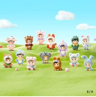 Popmart hacipupu snuggle animal series figures- polar bear/tiger