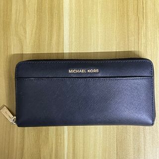 Michael Kors saffiono leather long black wallet