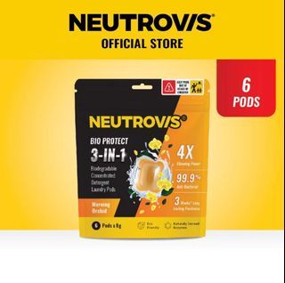 Neutrovis Laundry Pods 3-IN-1 Biodegradable  Concenrated Detergent (8g x 6s)