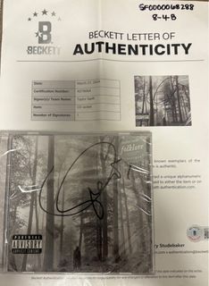 Taylor Swift autograph signed cd with Beckett certificate of authenticity