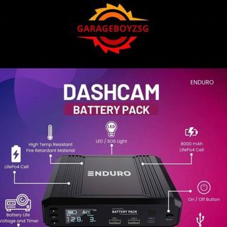 🔋Car External Power Battery Pack for longer parking surveillance recording, Enduro E8 Iroad Pro 6 Pro 12 Max8 Deepfly Enerpack S8 S12