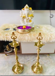 Vintage Brass Standing Lamps- Rental Available