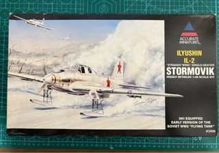 Accurate miniatures Ilyushin IL-2 straight wing single seater stormovik 1/48 scale model kit