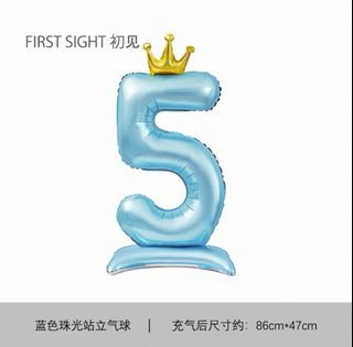 Brand New 40inch number “5” balloon - Blue
