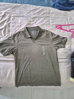 Uniqlo Airism Polo Shirt - Olive Green - Size S