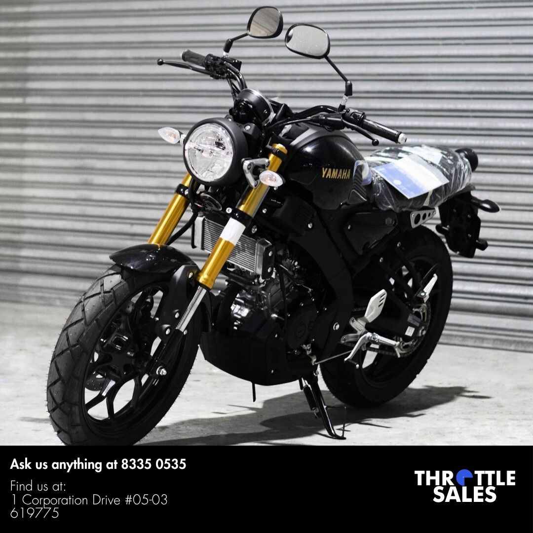 YAMAHA XSR 155 ABS 🔥 (MTM155 | CAFE RACER) (Category: Class 2B) located in Singapore. Submitted by throttlesalessg (Listing ID 1329863365, Image 4). Description: Brand New Yamaha XSR 155 The XSR 155 — where vintage looks meet modern muscle. Gold inverted forks, Deltabox frame, and VVA power packed in one sleek ride. Experience the perfect blend of retro style and modern performance. Loans available | Trade-ins welcome 🔥 Flexible Downpayment Opt