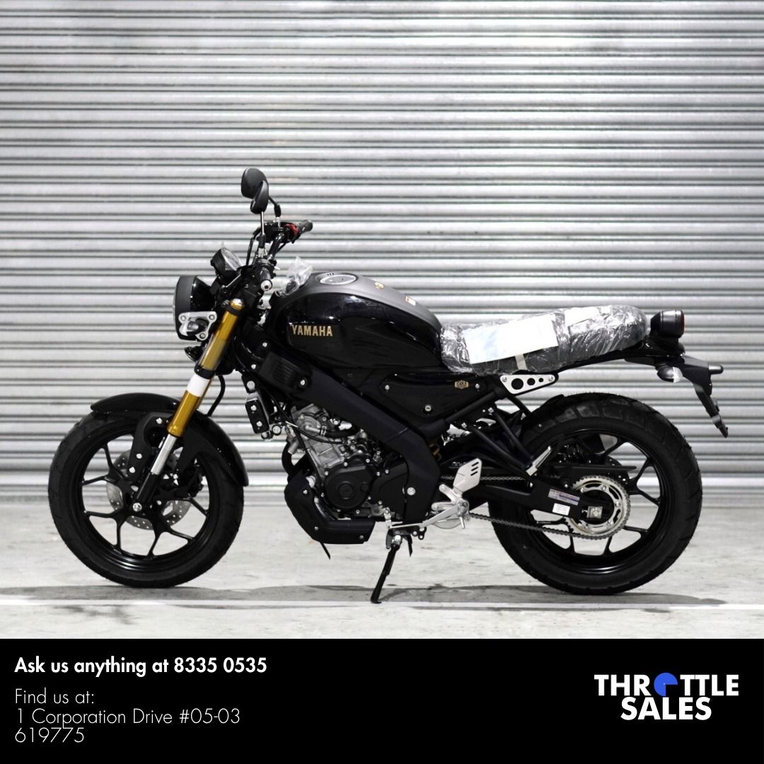 YAMAHA XSR 155 ABS 🔥 (MTM155 | CAFE RACER) (Category: Class 2B) located in Singapore. Submitted by throttlesalessg (Listing ID 1329863365, Image 5). Description: Brand New Yamaha XSR 155 The XSR 155 — where vintage looks meet modern muscle. Gold inverted forks, Deltabox frame, and VVA power packed in one sleek ride. Experience the perfect blend of retro style and modern performance. Loans available | Trade-ins welcome 🔥 Flexible Downpayment Opt