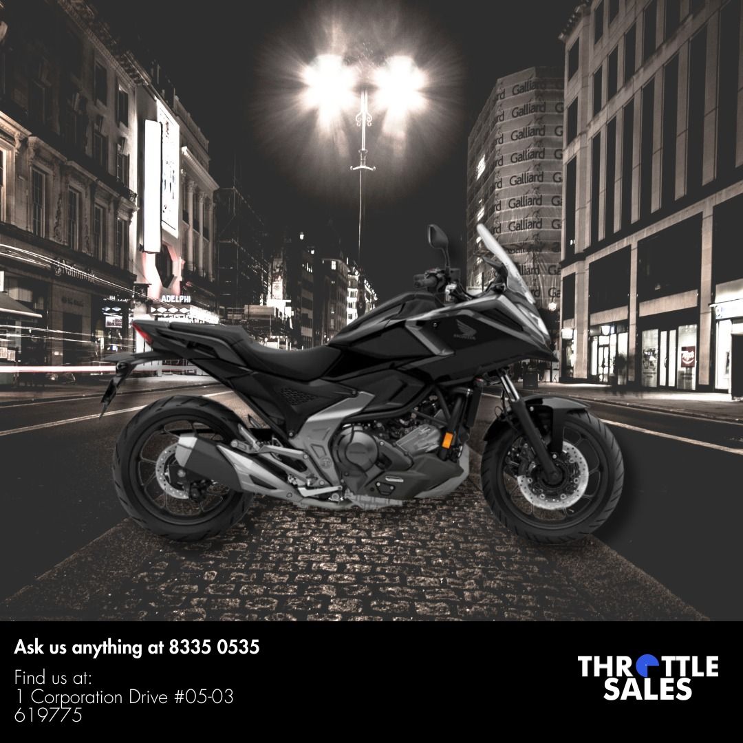 HONDA NC750 X 🔥 ( NC 750 DCT / MT ) (Category: Class 2) located in Singapore. Submitted by throttlesalessg (Listing ID 1401608150, Image 2). Description: 🚨 Meet the Honda NC 750 X— sleek, confident, and built to go the distance. From daily commutes to weekend rides, this one’s made for riders who want it all. Loans available | Trade-ins welcome 🔥 Flexible Downpayment Options 🔥 Low Interest & Insurance Rates 🔥 High Trade-In Value 🔥 Fast Loan