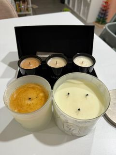 Lalique/ Crabtree Evelyn/ bath and bodywork white barn Scented Candles