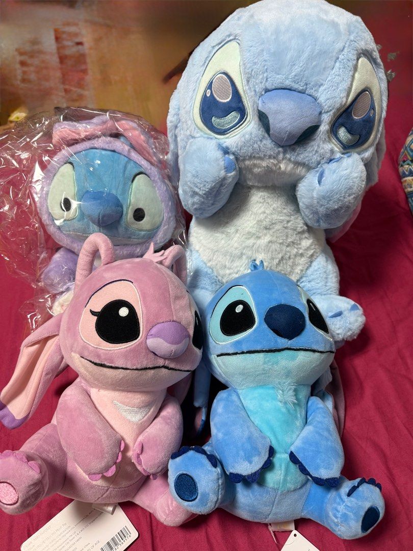 Disney Stitch Plushies - Various Sizes & Styles (Category: Plushies & Soft Toys) located in Singapore. Submitted by willfant (Listing ID 1403913268, Image 1). Description: Selling a collection of adorable Disney Stitch plushies! Includes various sizes and styles, perfect for any Stitch fan. All plushies are brand new with tags. Great for gifts or to add to your collection. $10 each.