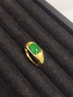 Jadeite Ring with Gold Setting Grade A