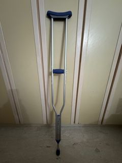 Adjustable Crutches - Silver and Blue