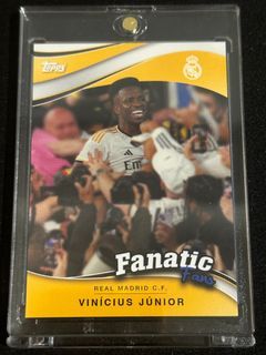 Topps Real Madrid Team Set 2024-25 Vinicius Junior Fanatic Fans ( Real Madrid Brazil Vini jr Soccer Football cards )