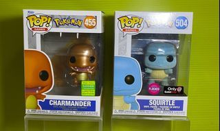 FUNKO POP! POKEMON 455Charmander ，504 Squirtle
