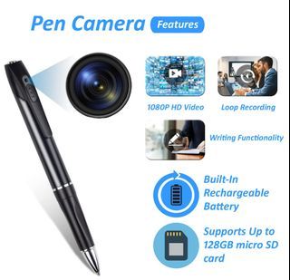 Same Day Delivery! 🚚 Hidden Camera Pen + Video Voice Recorder | Wireless Spy Cam CCTV Security Camera