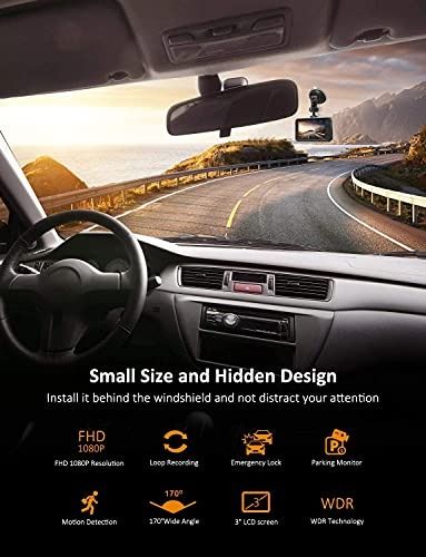 1080P Full HD Dash Camera for Cars, Pathinglek Dash Cam Front with 3" LCD Screen 170° Wide Angle, Car Camera Recorder with WDR Night Vision, G-Sensor, Parking Monitor, Loop Recording, Motion Detection (Category: Cameras & Sensors) located in Singapore. Submitted by bytesize_it (Listing ID 1405138252, Image 7). Description: 🚕🚕BUILT-IN G-SENSOR CAR DASH CAMERA------Equipped with G-SENSOR, our new version dashboard cam can automatically detect a s