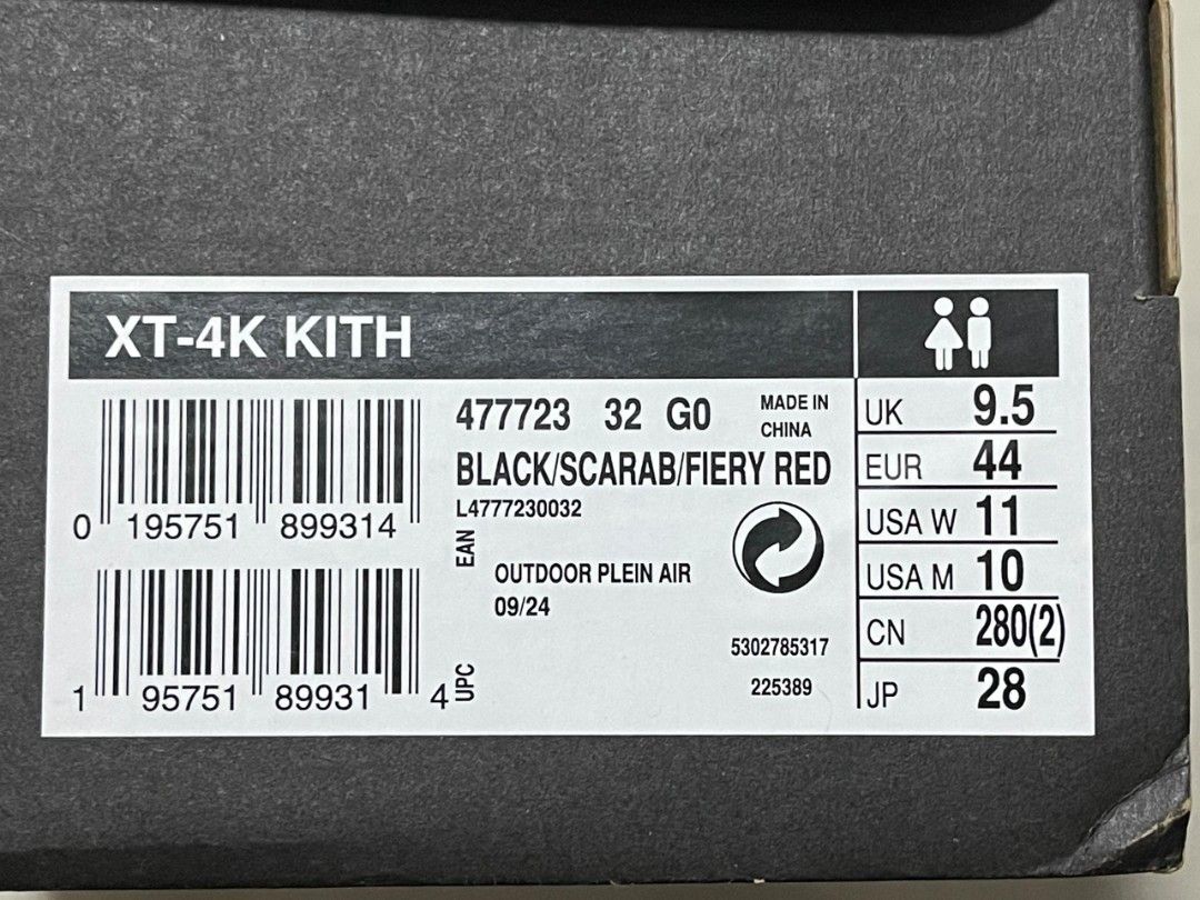 Kith x Salomon XT-4 "Kithmas Black" (Authentic) (Category: Sneakers) located in Singapore. Submitted by xuperman (Listing ID 1405109004, Image 7). Description: Brand : Salomon Item : XT-4 x Kith “Kithmas Black” SKU : L4777230032 Color : Black / Scarab / Fiery Red Size : UK9.5 / US10 / CM28 / EUR44 Price : $500 Condition : 10/10 (BNIB).
